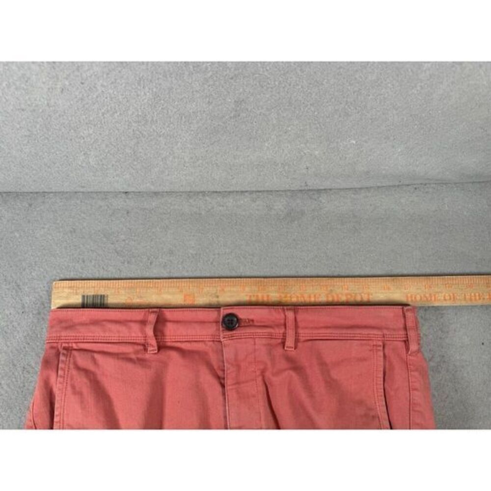 Wellen Shorts Mens Size 33 Coral Pink Chino Flat Front Bermuda READ Playa - Picture 8 of 14